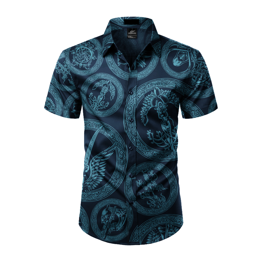 SHIRT TALISMAN NAVY CYAN A